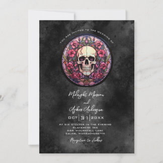 Invitation Mariage gothique floral