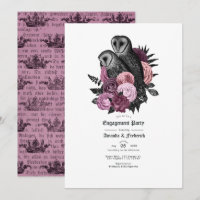 Mariage gothique glamour vintage avec des hiboux m