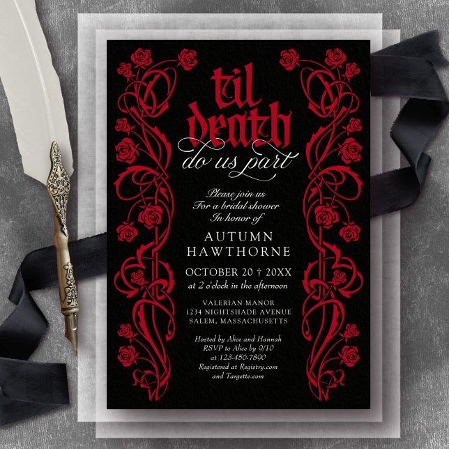 Invitation Mariage gothique jusqu'à la mort (Créateur téléchargé)