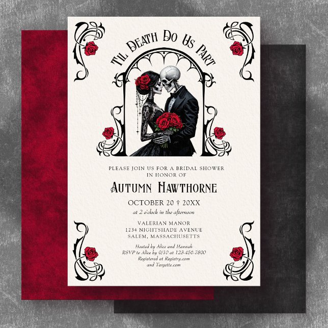 Invitation Mariage gothique jusqu'à la mort (Créateur téléchargé)