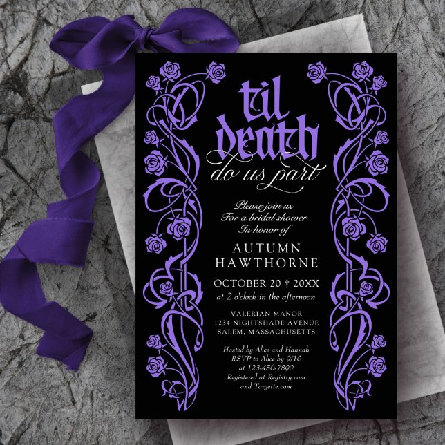 Invitation Mariage gothique jusqu'à la mort (Créateur téléchargé)