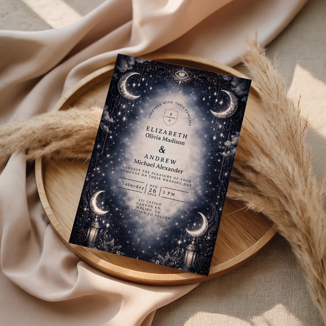 Invitation Mariage gothique lunaire céleste (Créateur téléchargé)