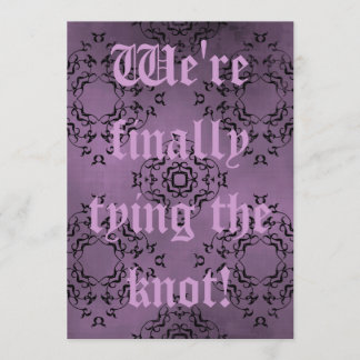 Invitation Mariage gothique médiéval violet