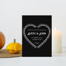 Mariage gothique minimaliste noir et blanc