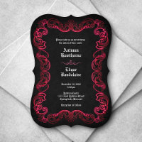 Mariage gothique noir rouge