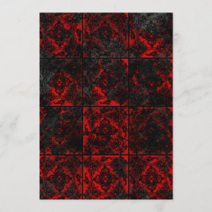 Invitation Mariage gothique rouge antique