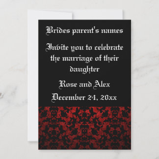 Invitation Mariage gothique simple