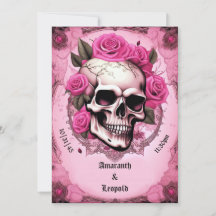 Mariage Gothique Traditionnel Crâne Et Rose