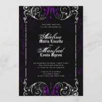 Mariage gothique victorien Éffrayant violet Invita