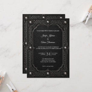 Invitation Mariage Halloween Gothique Celtique