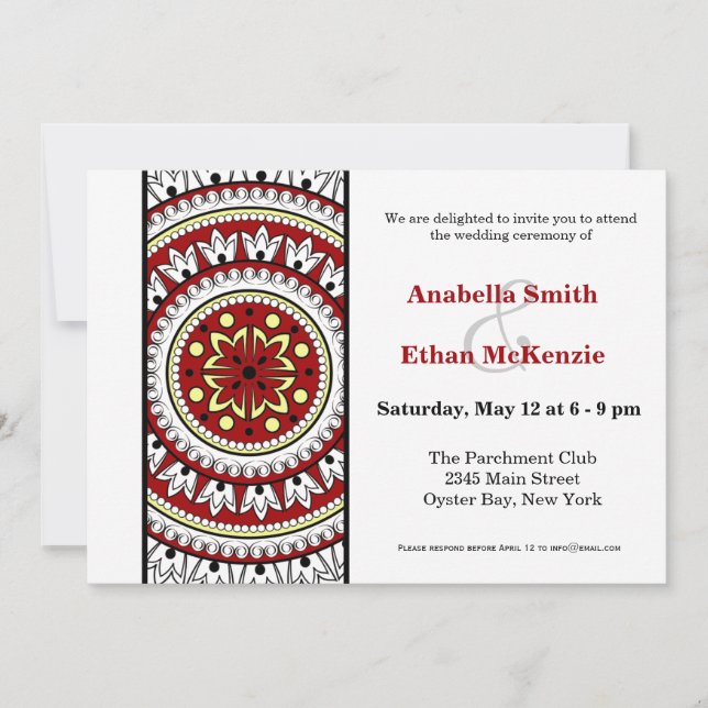 Invitation Mariage Henna Mehndi (Devant)