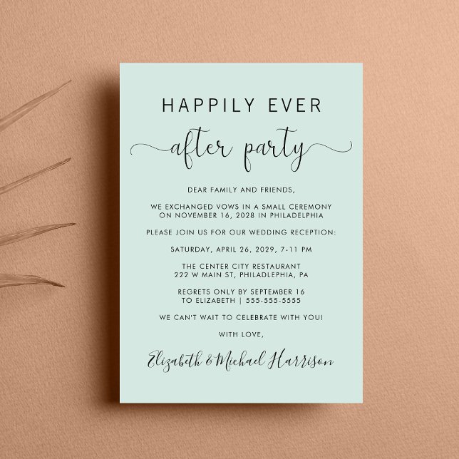 Invitation Mariage Heureux Jamais Après La Réception De La Me (From private vows to a grand party - invite family and friends to celebrate your marriage!)
