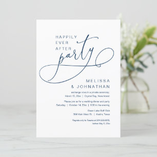 Invitation Mariage heureux pour toujours Fête d'élopement de 