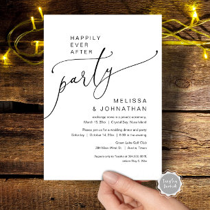 Invitation Mariage heureux pour toujours Fuite en amoureux So