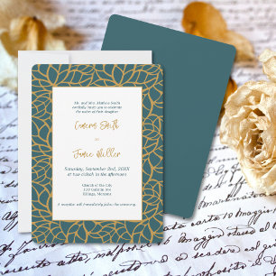 Invitation Mariage Hiérarchique Aztec Gold