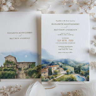 Invitation Mariage historique Castello di Petrata Assisi Ital