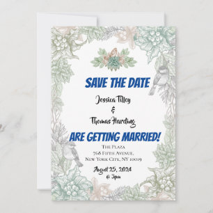 Invitation Mariage hivernal classique Enregistrer la date