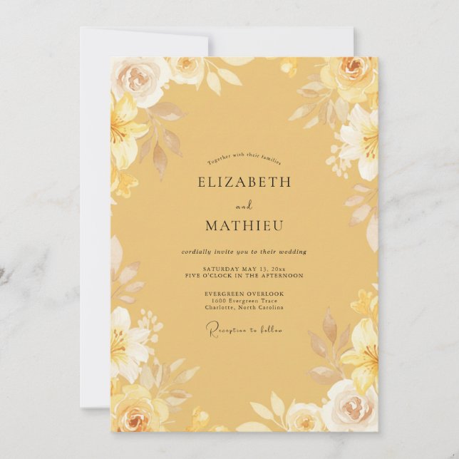 Invitation Mariage Honey Petal (Devant)