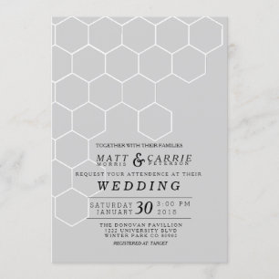 Invitation Mariage Honeypeb moderne