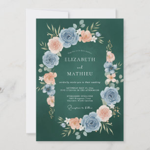 Invitation Mariage Hunter Abricot Ranunculus Eucalyptus