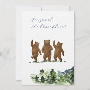 Invitation Mariage Illustré de Montagne Rustique 