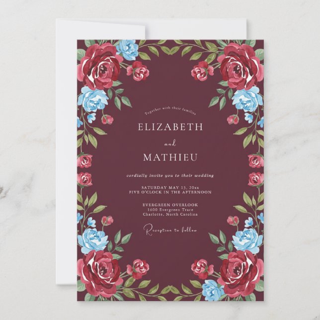 Invitation Mariage Impérial d'Hiver Bordeaux (Devant)