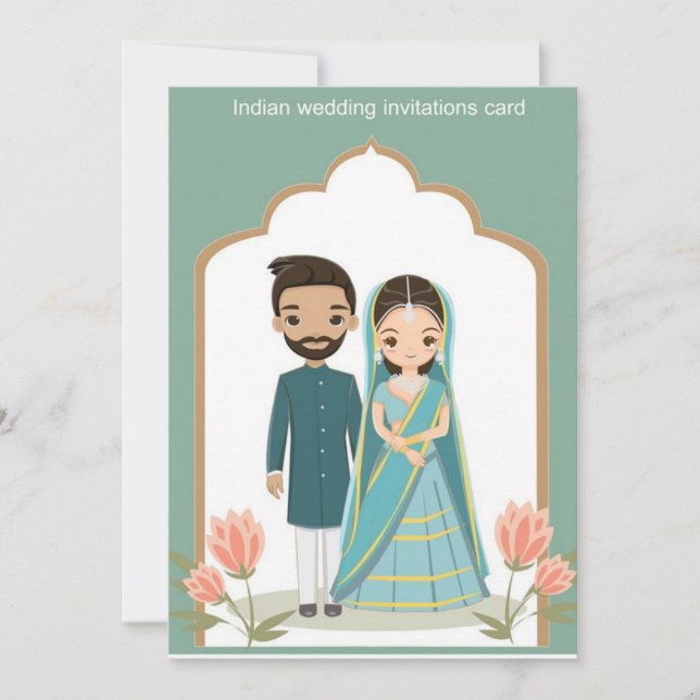 Invitation mariage indien (Devant)