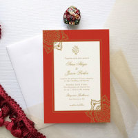 Mariage indien Ganesh Red & Gold Mandala