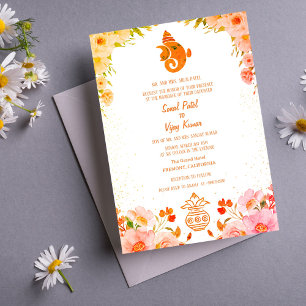 Invitation Mariage indien hindou Ganesha