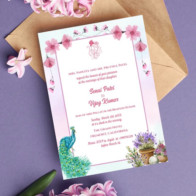 Invitation Mariage indien hindou Ganesha (Créateur téléchargé)