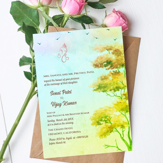 Invitation Mariage indien hindou Ganesha (Créateur téléchargé)
