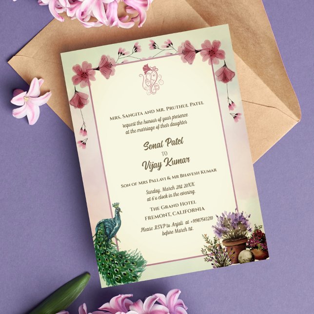 Invitation Mariage indien hindou Ganesha (Créateur téléchargé)