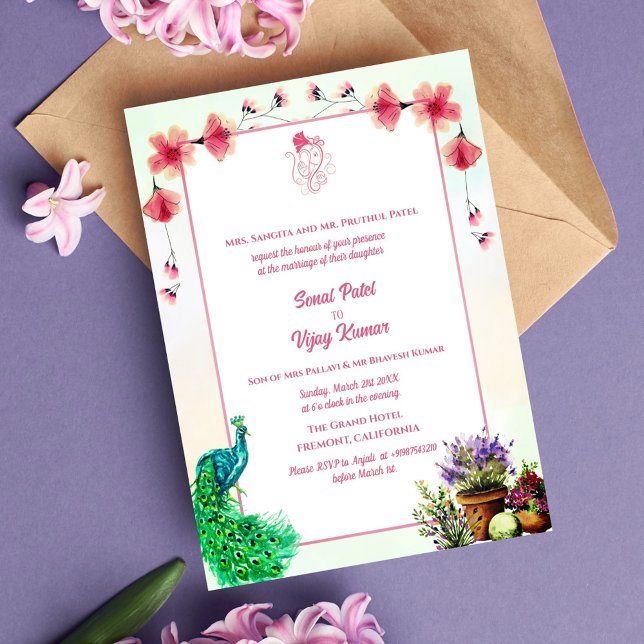 Invitation Mariage indien hindou Ganesha (Créateur téléchargé)