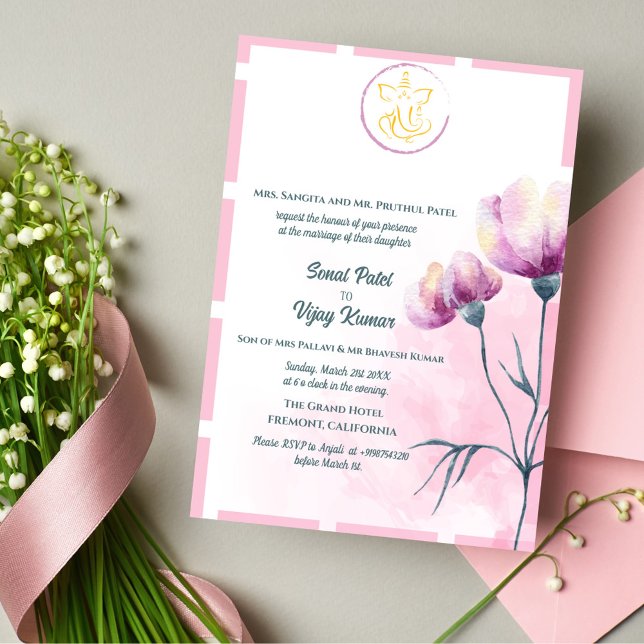 Invitation Mariage indien hindou Ganesha (Créateur téléchargé)