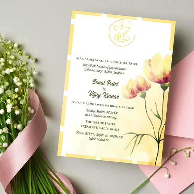 Invitation Mariage indien hindou Ganesha (Créateur téléchargé)