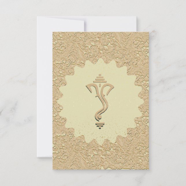 Invitation Mariage indien indien Ganesha (Devant)