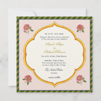 mariage indien Peacock vintage Watercolor