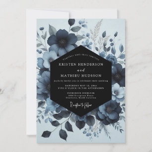 Invitation Mariage Indigo Moody Bloom