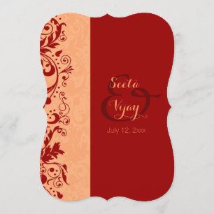 Invitation Mariage indou rouge