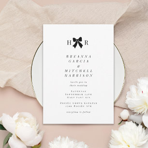 Invitation Mariage initial minimal de la patte