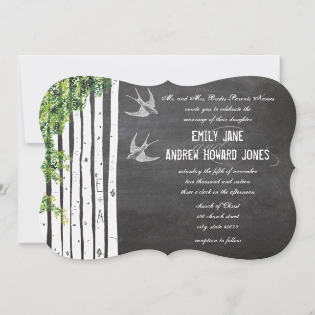 Invitation Mariage Inséparable du tableau de bord Die Cut (Devant)