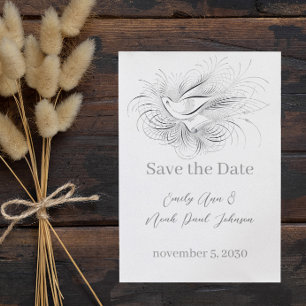 Invitation Mariage Inséparable Vintage Pen Flourish