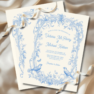 Invitation Mariage inséparables floraux Toile