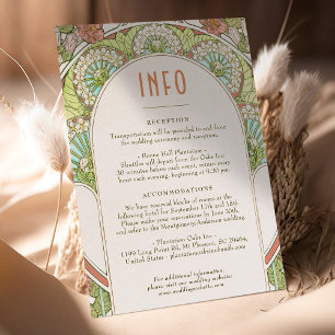 Invitation Mariage Insérer INFO Art Nouveau Vintage par Mucha