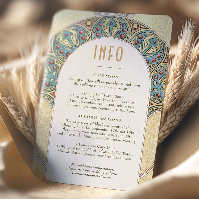 Invitation Mariage Insérer INFO Art Nouveau Vintage par Mucha (Créateur téléchargé)