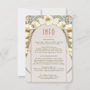 Invitation Mariage Insérer INFO Art Nouveau Vintage par Mucha