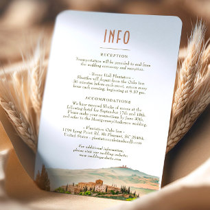 Invitation Mariage Insérer INFO et détails Toscane