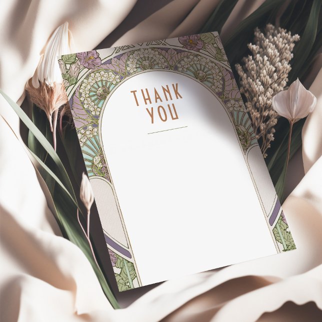 Invitation Mariage Insérer Merci Art Vintage Art Nouveau (Créateur téléchargé)