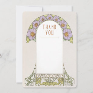 Invitation Mariage Insérer Merci Vintage Art Nouveau Invit