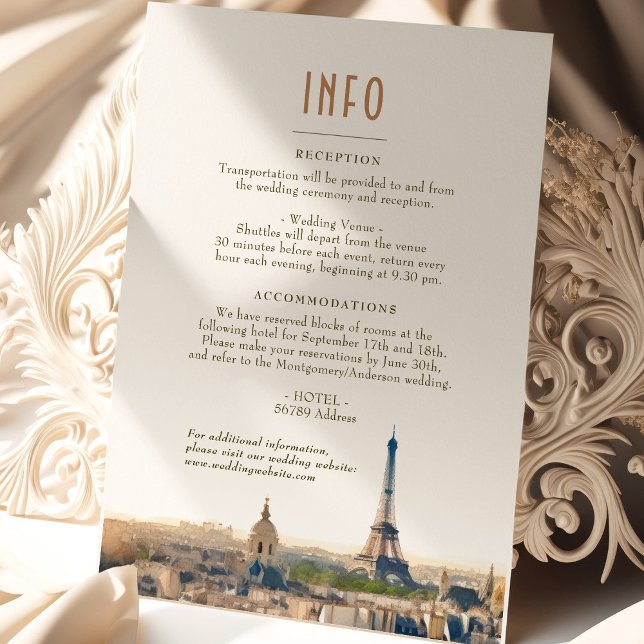 Invitation Mariage Insertion INFO et détails Paris France Inv (Créateur téléchargé)